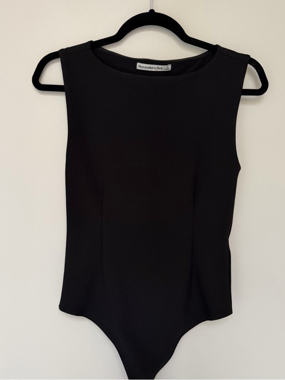 Abercrombie & Fitch Black Crepe Shell Bodysuit size Small